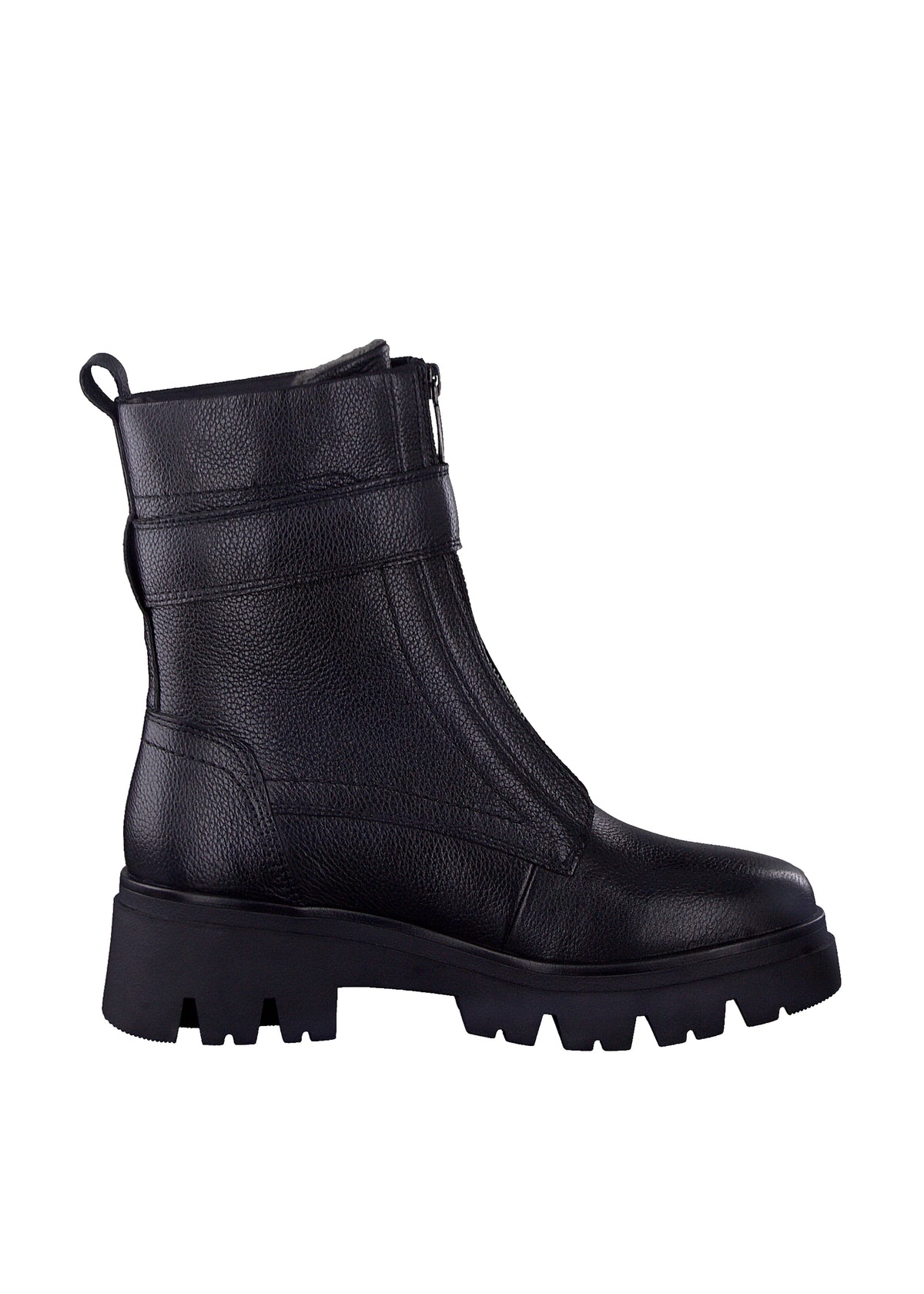 Ankle boots with a thick sole - black