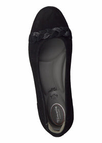 Ballerina shoes - black, strap decoration