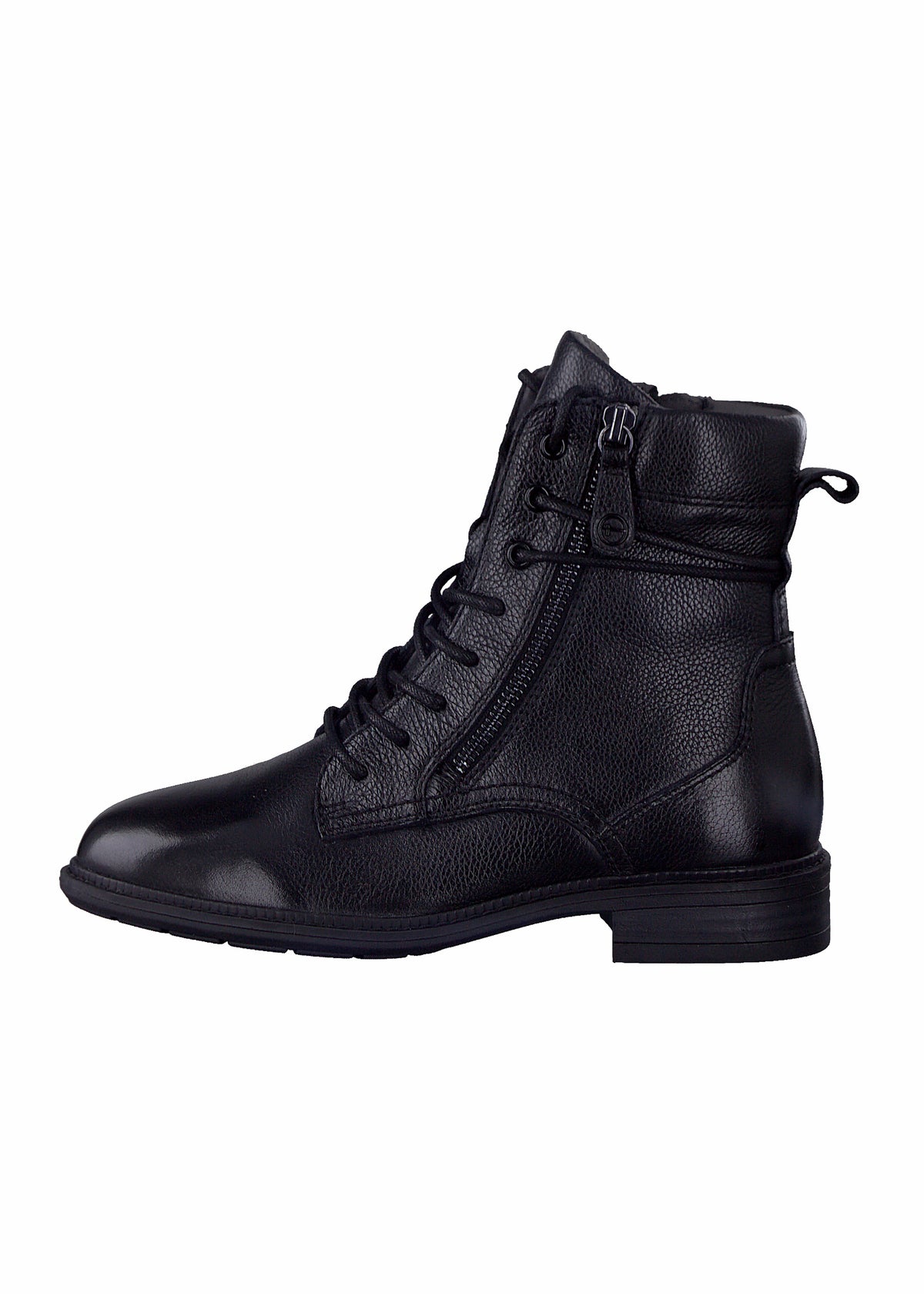 Ankle boots with a low heel - black