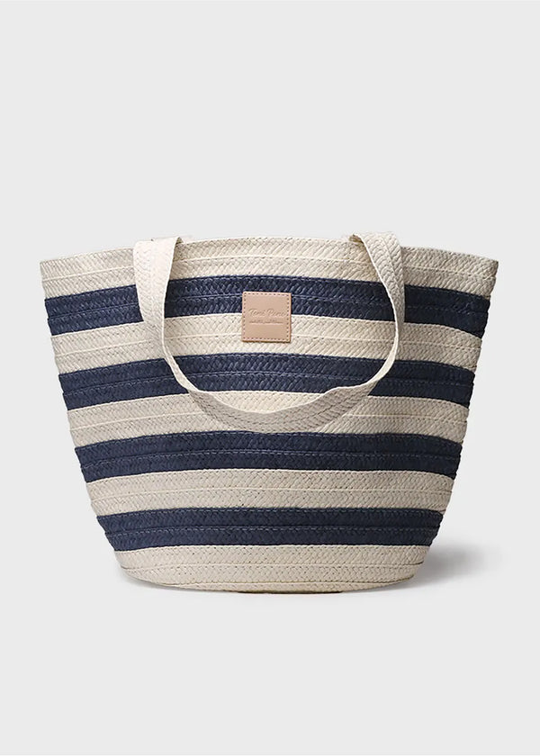 Damaxelväska - Desi, vit-blå ränder