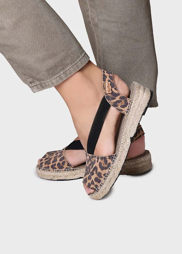Espadrilles - Elmina, leopard-patterned leather
