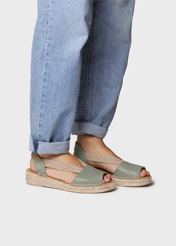 Espadrilles - Etna, mint green leather