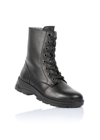 Winter boots with wool lining - Unna, black leather
