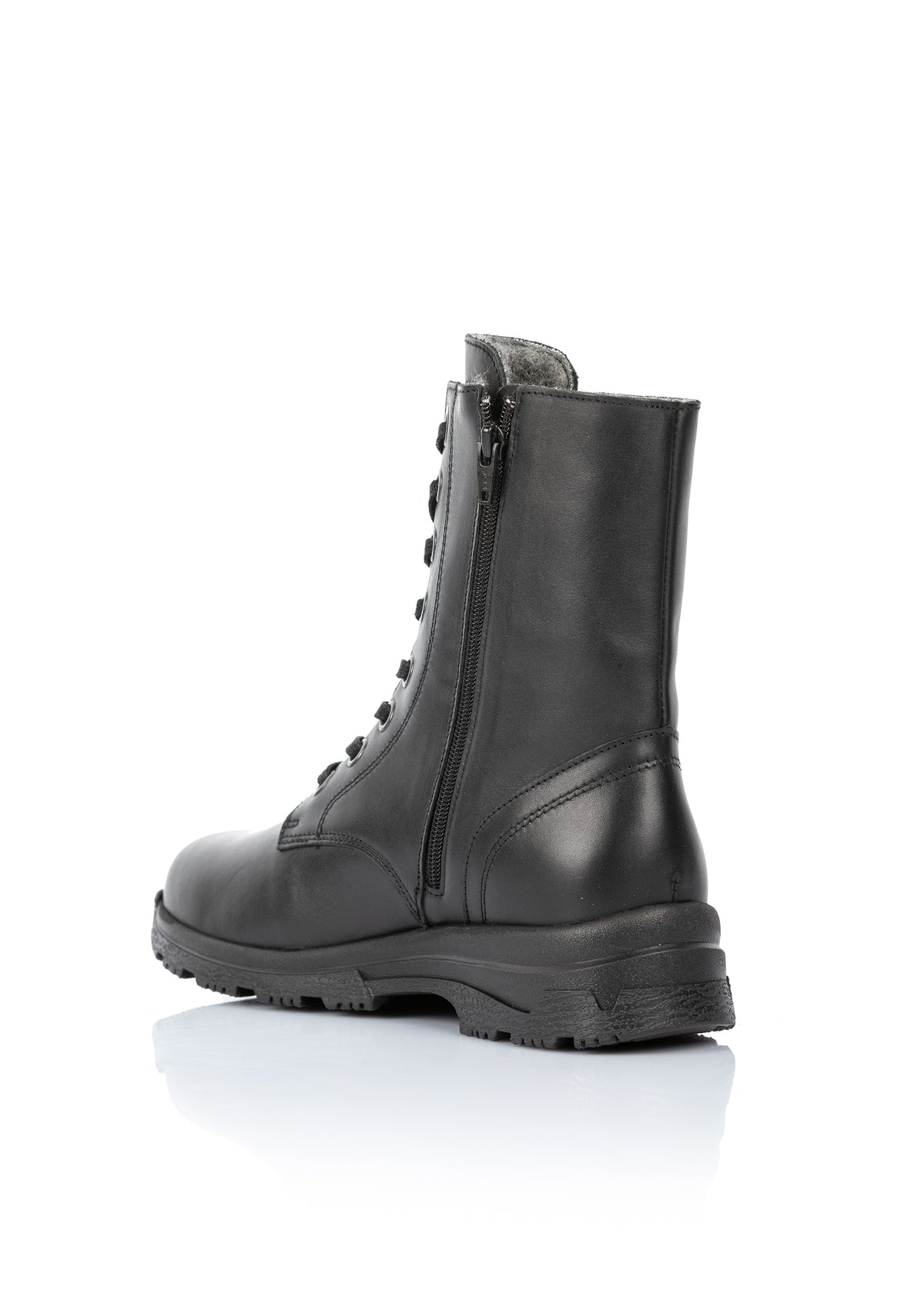 Winter boots with wool lining - Unna, black leather