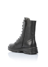 Winter boots with wool lining - Unna, black leather
