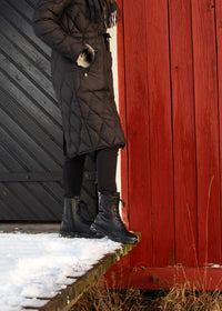 Winter boots with wool lining - Unna, black leather