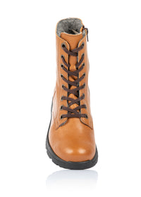 Talvikengät villavuorella - Unna, konjakinruskea nahka