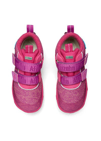Children's barefoot shoes - Happy Knit Flamingo, mid-season shoes with TEX membrane - pink