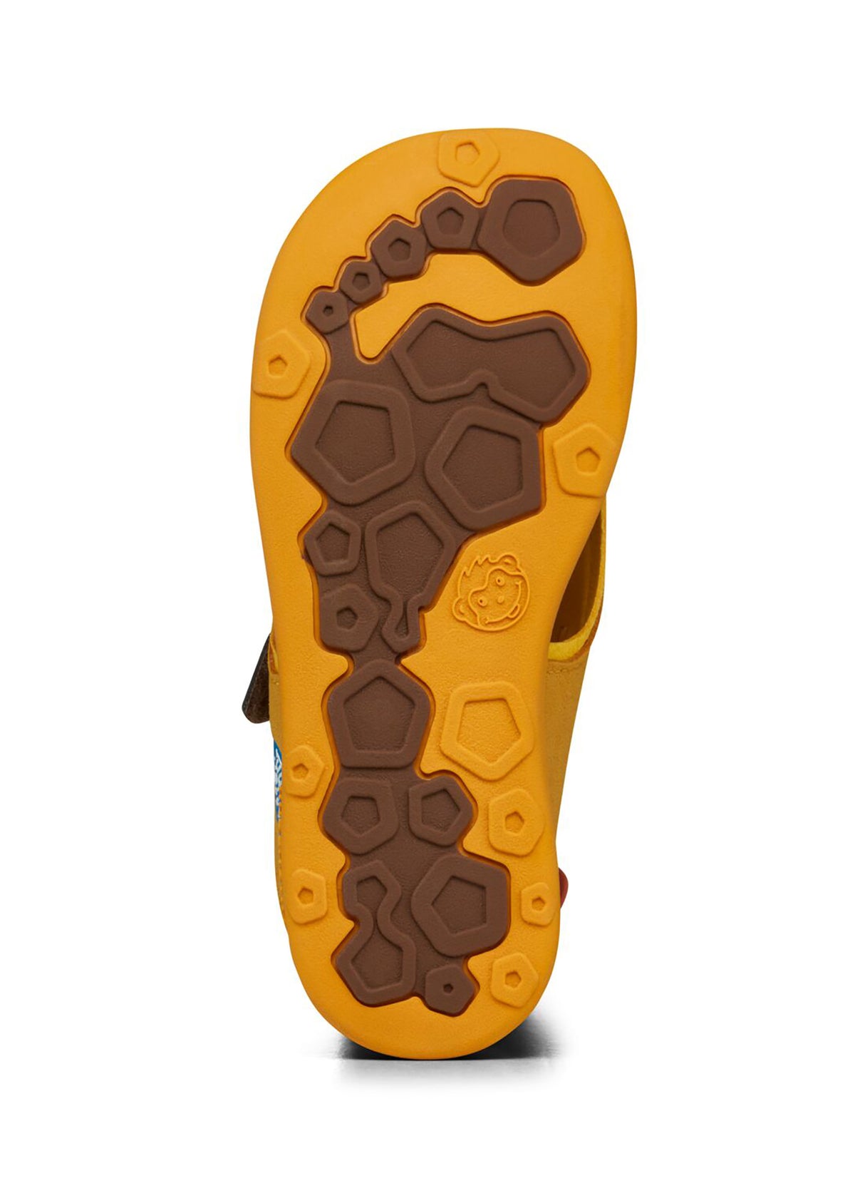 Lasten Tiger-paljasjalkasandaalit - Sandal Microfibre Airy, keltainen, ruskeat tarrat, vegaaninen