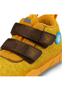 Children's barefoot shoes - Happy Knit Tiger, mid-season shoes with TEX membrane - yellow