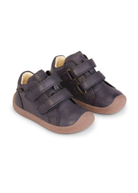 Children's Velcro sneakers with TEX membrane - The Walk Velcro Tex, dark blue, Bundgaard Zero Heel