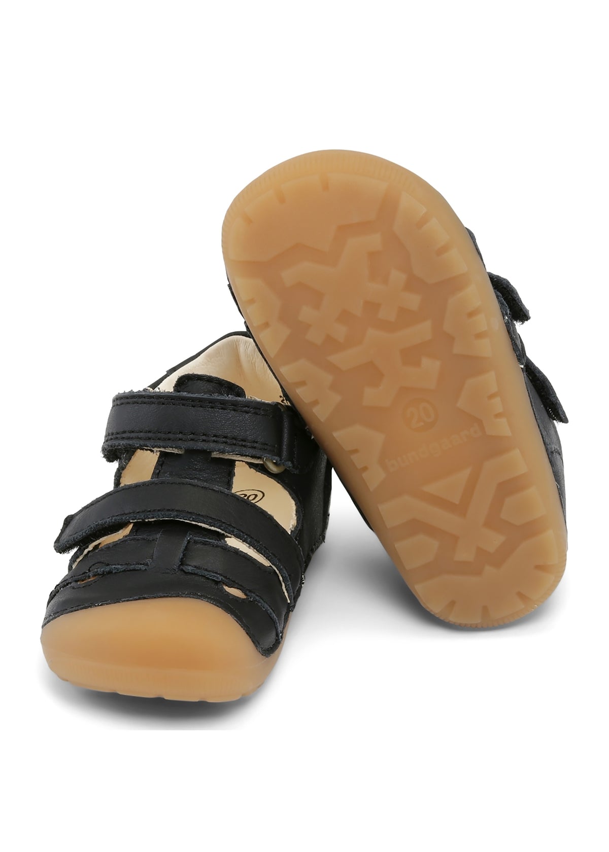 Children's sandals - Petit Sandal, black, closed toe, Bundgaard Zero Heel