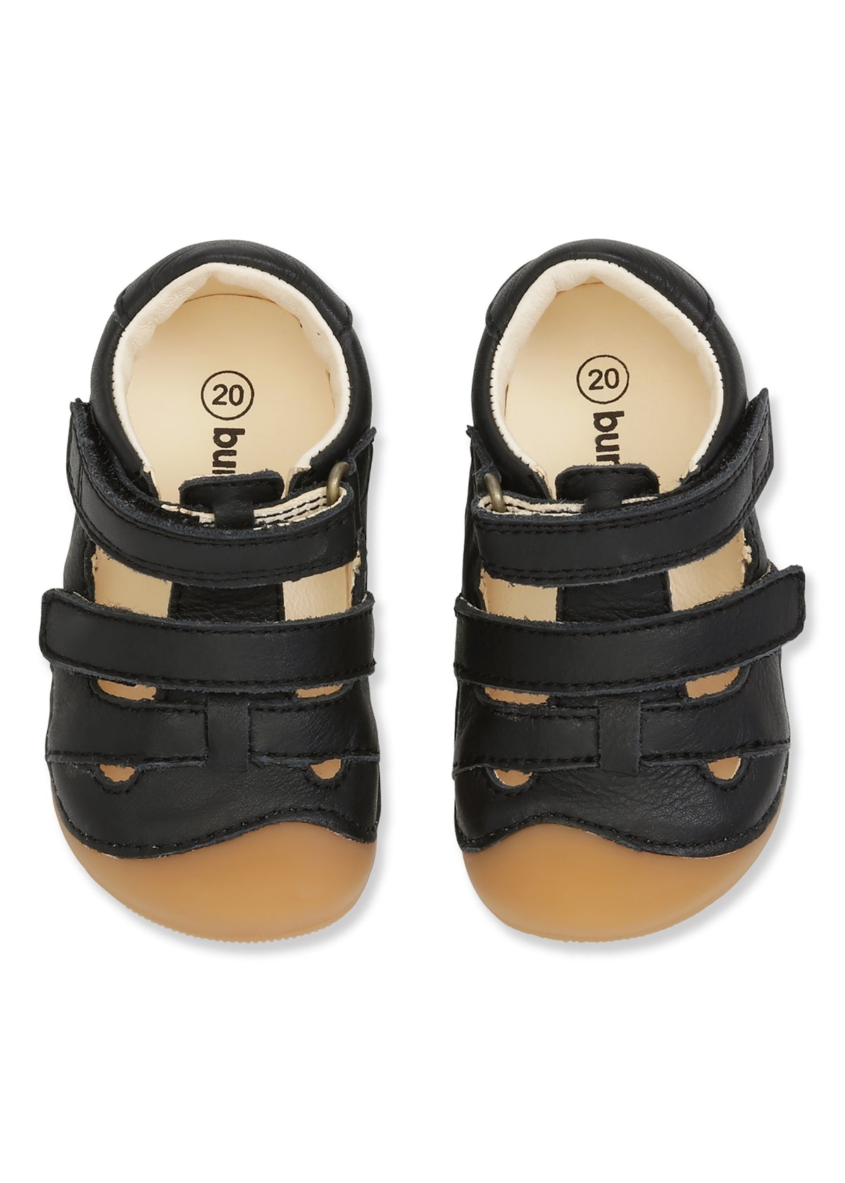 Lasten sandaalit - Petit Sandal, musta, suljettu kärki, Bundgaard Zero Heel