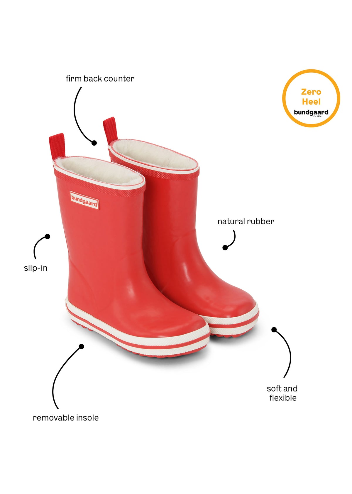 Rubber boots with a warm lining - pink terrain pattern, Charly High Warm