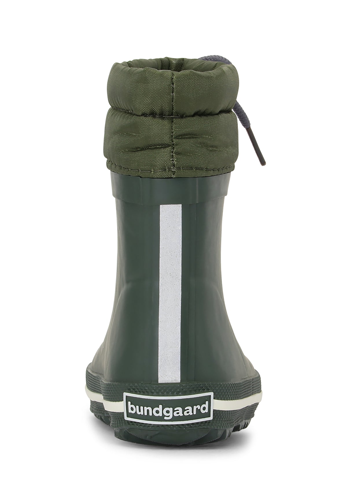 Rubber boots with a warm lining - dark green, short shaft, drawstrings, Cirro Low Warm