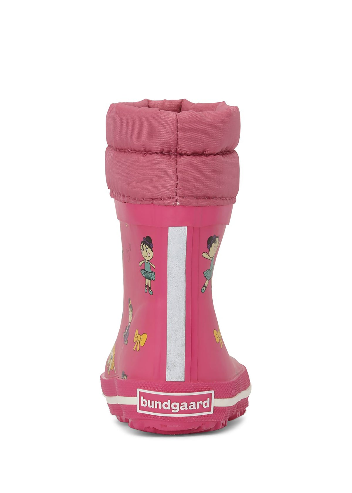 Rubber boots with a warm lining - pink, ballerina, short shaft, drawstrings, Cirro Low Warm