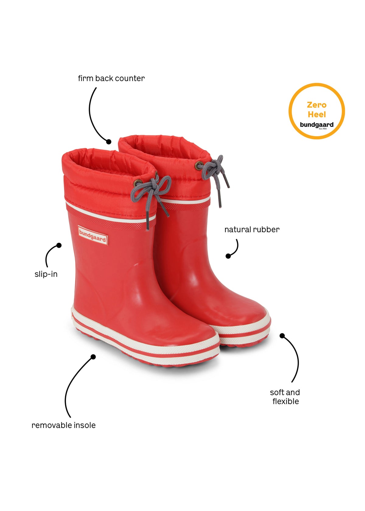 Rubber boots with a warm lining - dark pink, drawstrings, Cirro High Warm