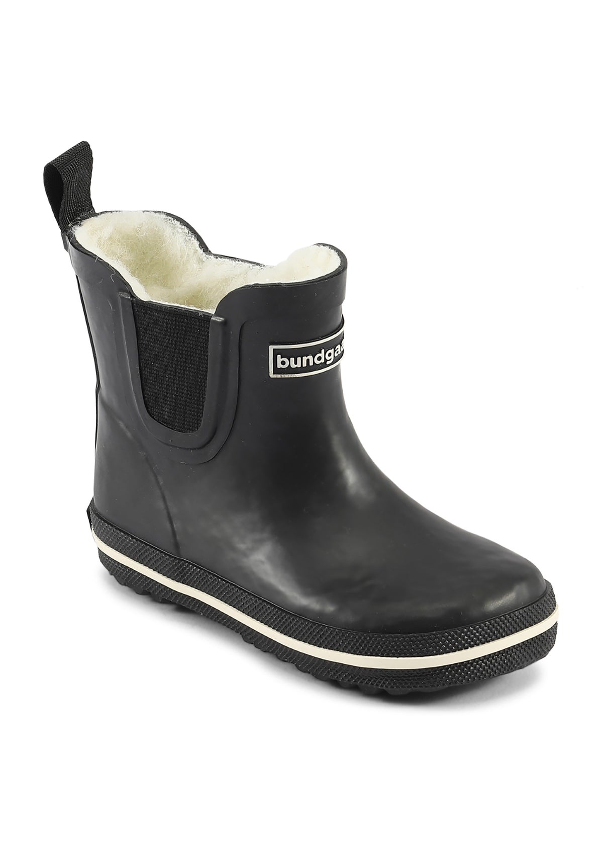 Rubber boots with a warm lining - black, short shaft, Charly Low Warm