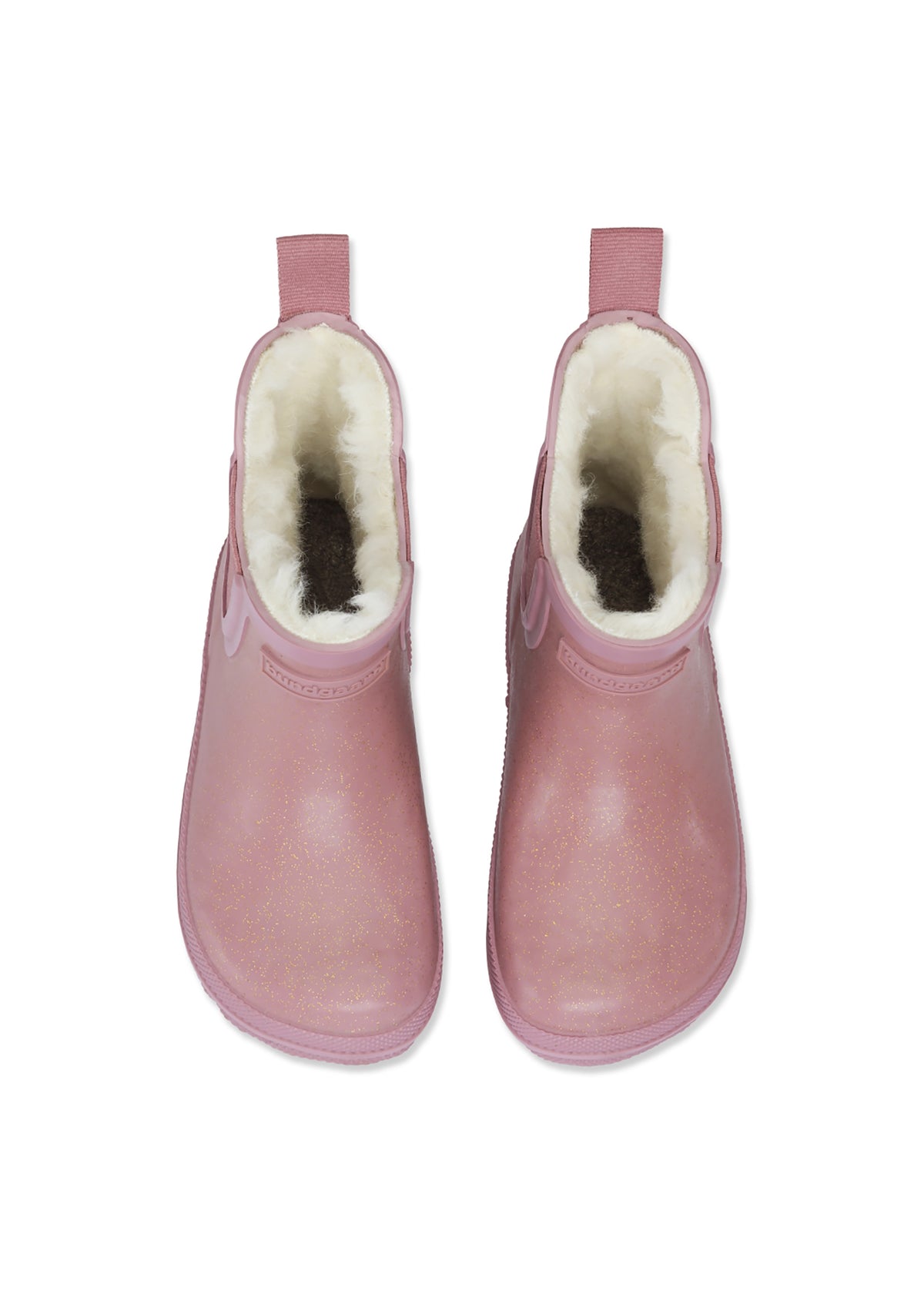Rubber boots with a warm lining - light pink, short shaft, Charly Low Warm