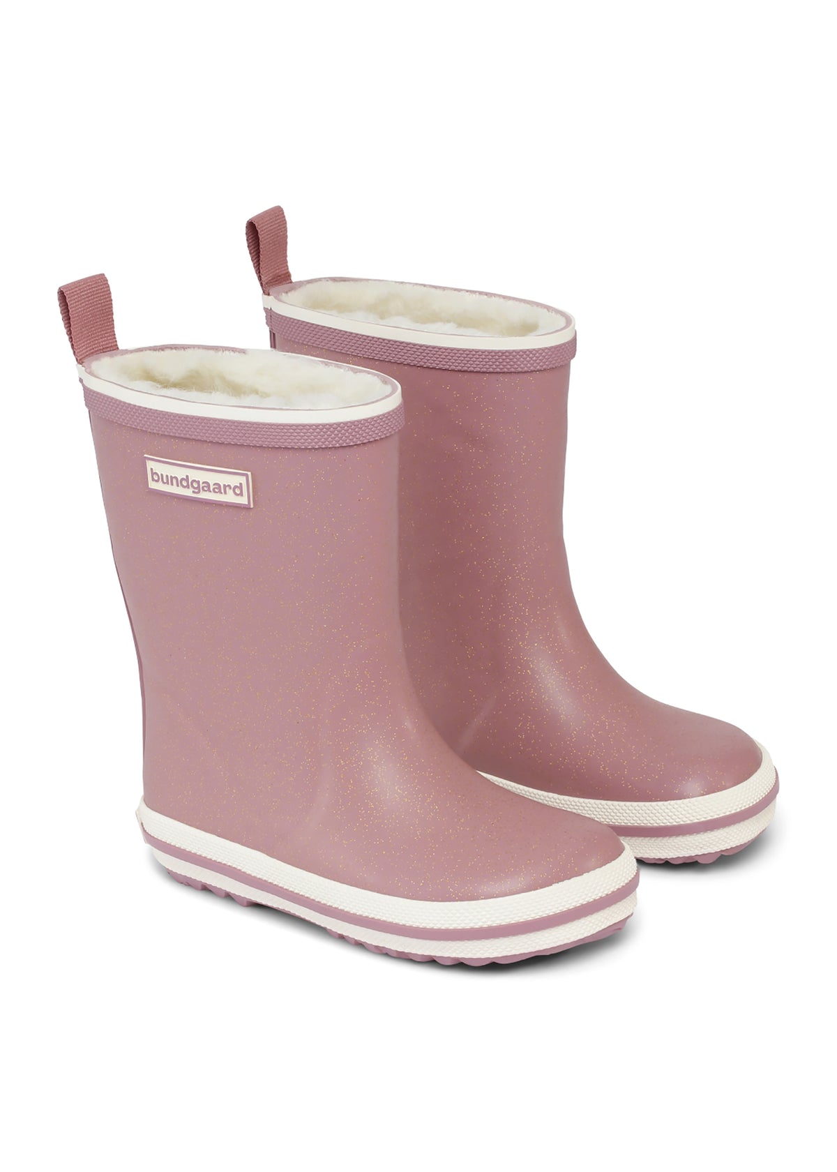 Rubber boots with a warm lining - light pink glitter, Charly High Warm
