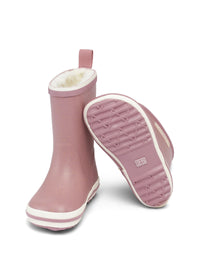Rubber boots with a warm lining - light pink glitter, Charly High Warm