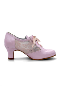 Walking shoes - pink, lace edges