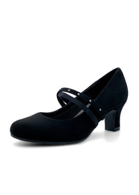 Open-toed shoes with rivet straps - black