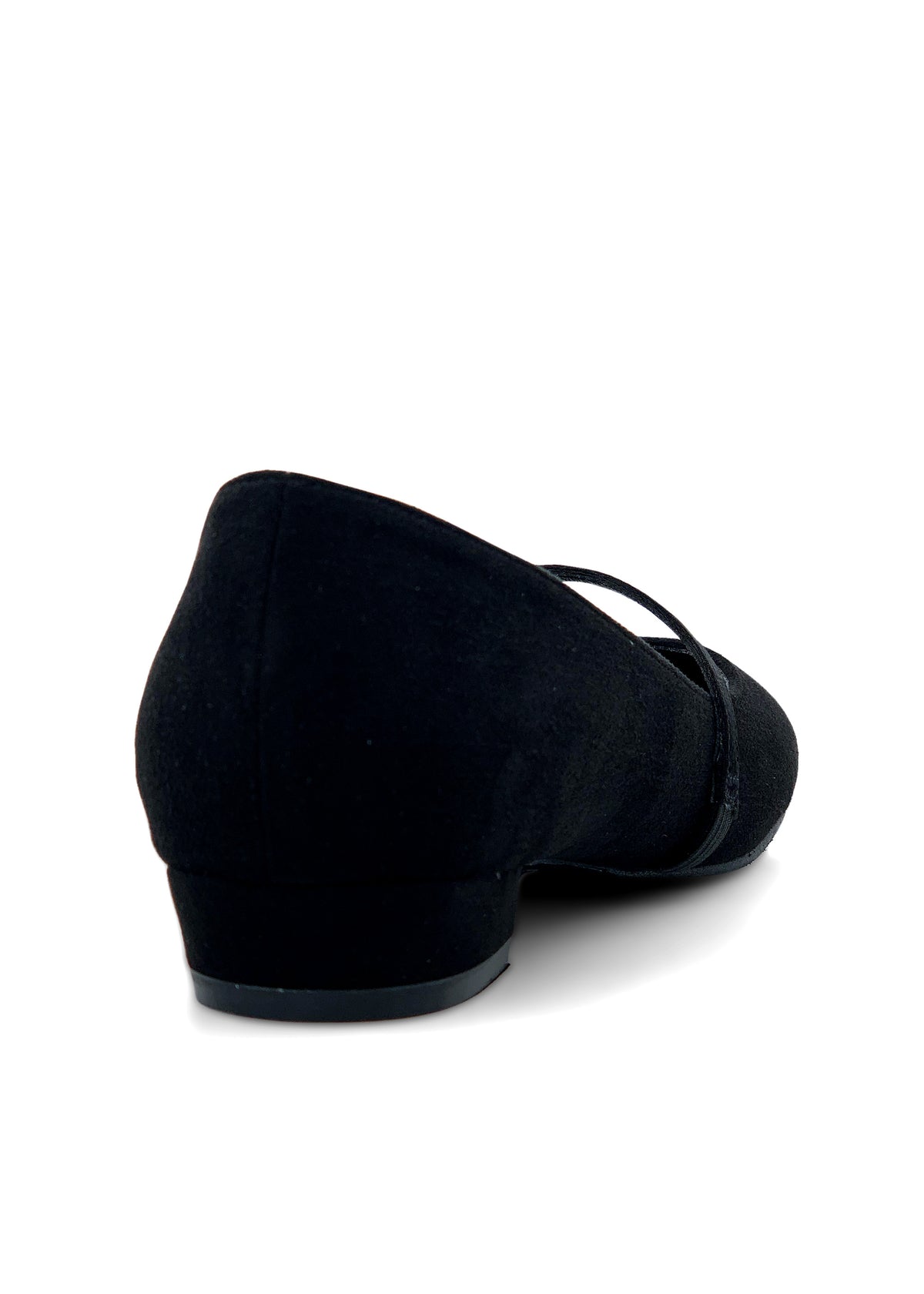 Låg öppen tå skor med en tunn string - svart