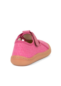 Children's barefoot shoes - pink, velcro fastening