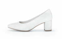 Open-toed shoes with a column case - light, silvery