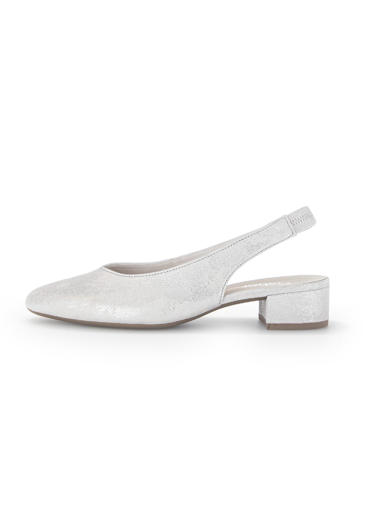 Slingback open-toed shoes - light, silvery