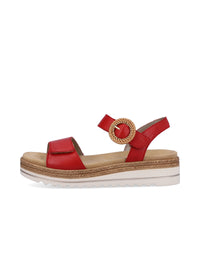 Sandaalit paksulla pohjalla - punainen