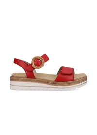 Sandaalit paksulla pohjalla - punainen