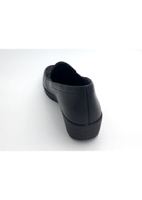 Walking shoes with wedge heels - black