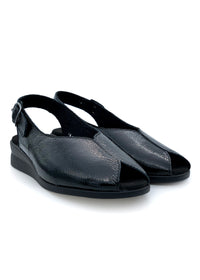 Sandaalit - musta kiiltonahka