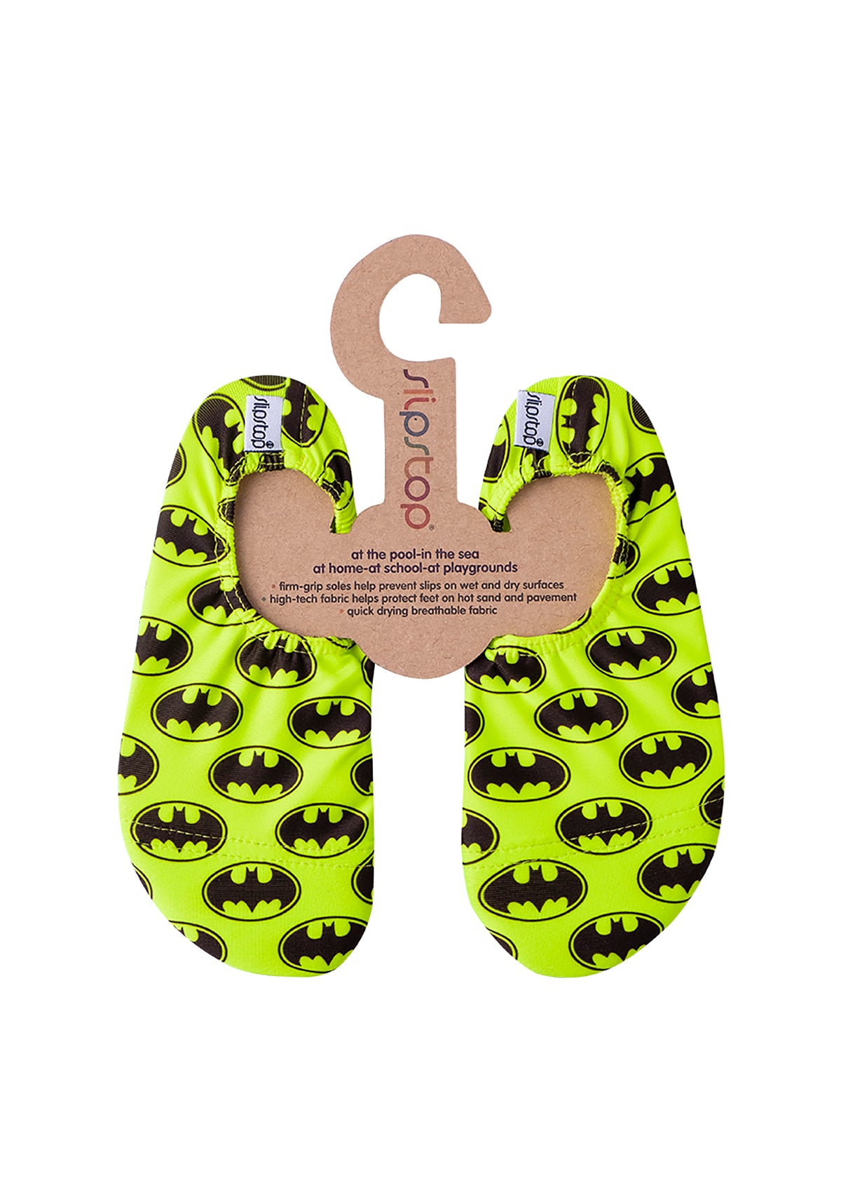 Children's slippers - Gotham Jr, neon yellow, black, Batman