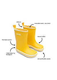 Rubber boots with a warm lining - yellow, Charly High Warm